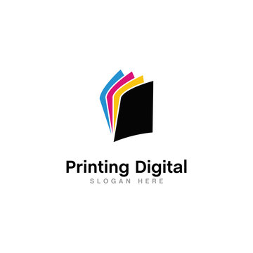 digital printing logo design vector