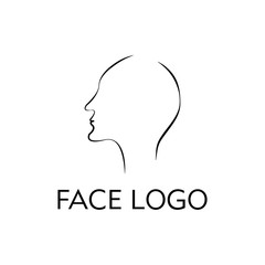 abstract face logo design vector