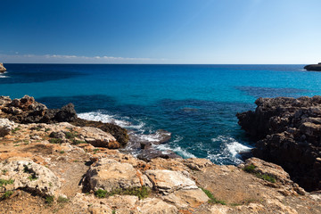 Fototapeta na wymiar Mallorca beach at the day