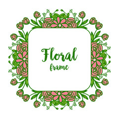 Vector illustration invitation card with decoration floral frames blooms