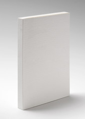 a white book. a three-dimensional notebook.