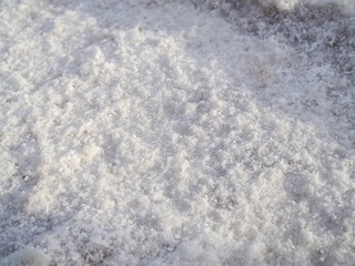 Salt landscape closeup on Badwater in Death Valley