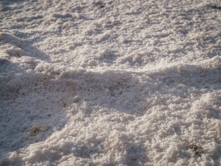 Salt landscape closeup on Badwater in Death Valley