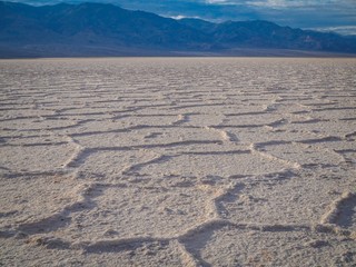 Sunset at Bad water, Death Valley, California 