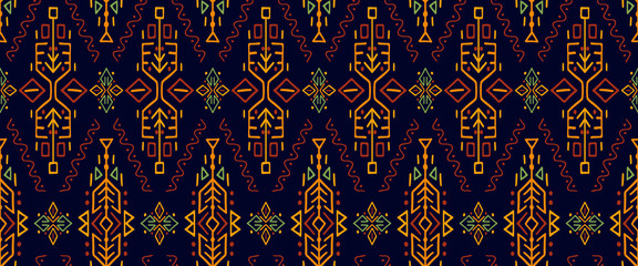 African Ethnic Style Vector Seamless Pattern