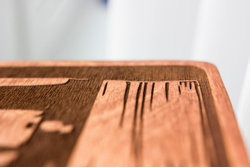 Laser engraving on plywood. laser engraving texture