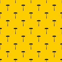 Sausage on bbq fork pattern seamless vector repeat geometric yellow for any design