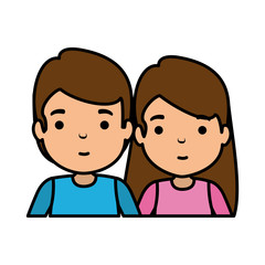 Obraz na płótnie Canvas young couple avatars characters
