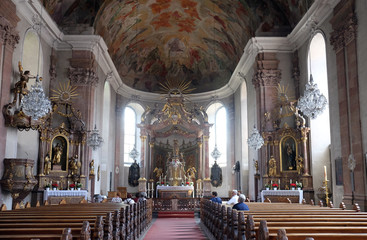 Fototapeta premium Our Lady church in Aschaffenburg, Germany 
