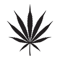 Marijuana cannabis weed vector leaf icon logo symbol illustration