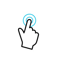 Touchscreen icon symbol