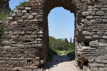 Walls and towers of Costantinople Istanbul Istanbul Turkey