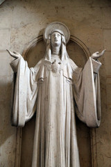 Saint Scholastica, altar in Munsterschwarzach Abbey, Benedictine monastery, Germany