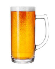 mug of beer isolated on white background