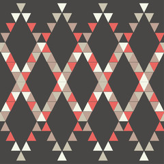 Fototapeta premium Ethnic boho seamless pattern. Patchwork texture. Weaving. Traditional ornament. Tribal pattern. Folk motif. Can be used for wallpaper, textile, invitation card, wrapping, web page background.