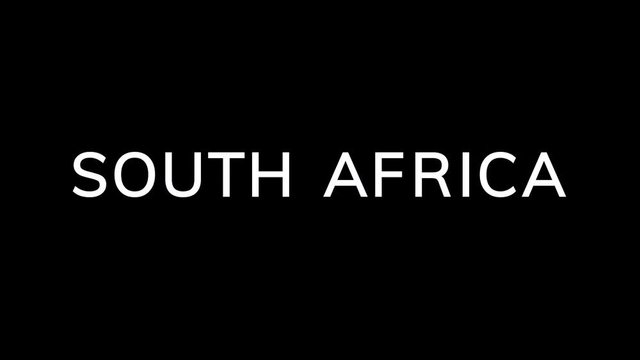 From the Glitch effect arises country name SOUTH AFRICA. Then the TV turns off. Alpha channel Premultiplied - Matted with color black