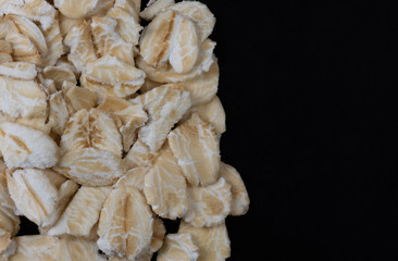 Macro image of rolled oats