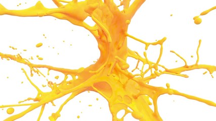 splash of bright yellow paint - Powered by Adobe