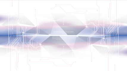Technology futuristic modern abstract system circuit connection background template vector