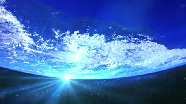 Annimation Earth Blue Sunrise
