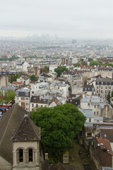 Obraz premium Buildings and skyline of Paris, France, viewed from top of the Sacre-coeur in Montmartre
