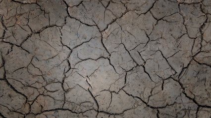 texture of cracked soil