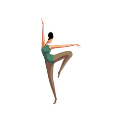 Obraz premium Sport dancing concept. Professional dancer on white background.