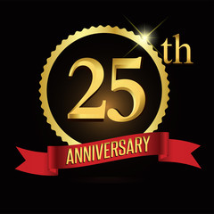 25th golden anniversary logo