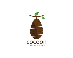 Cocoon logo template vector icon illustration design 