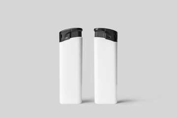 Realistic Template Blank White Lighter Mock Up. 3D rendering