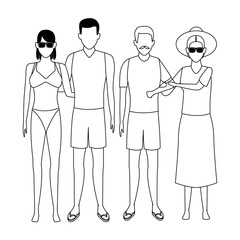 summer vacation cartoon