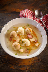 Tasty bowl of seasonal spring soup