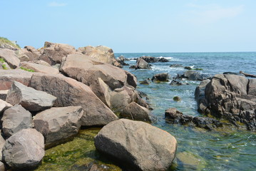 rocks and sea