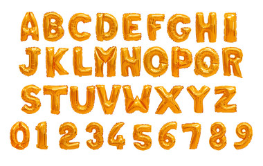 English alphabet orange