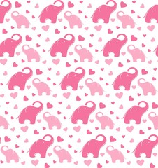 Cute elephant seamless  pattern