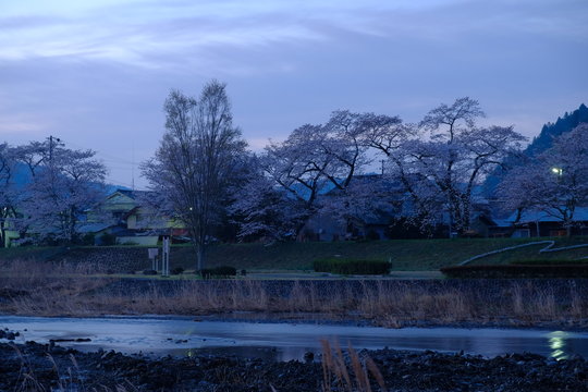 朝の家山川