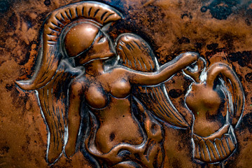 antique greek shield detail