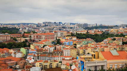 Fototapeta na wymiar panorama della città di Lisbona