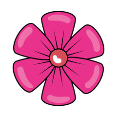 beautiful flower isolated icon