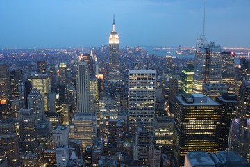 Fototapeta na wymiar Manhattan depuis un gratte ciel