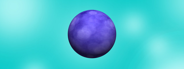 blue ball on blue background