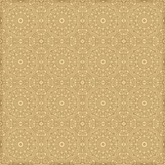 Gold symmetry pattern and geometric golden design,  textile kaleidoscopic.