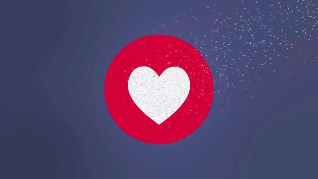 Social Media Heart Icon Wind Dissolve