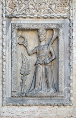 Relief detail of St. Mark's Basilica, St. Mark's Square, Venice, Italy, UNESCO World Heritage Sites