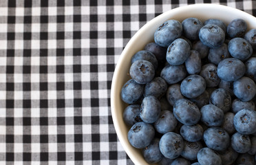 Bowl of fresh blueberries