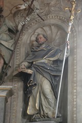 Obraz premium Saint Dominic, statue on the main altar in church of Assumption in Sveta Marija na Muri, Croatia