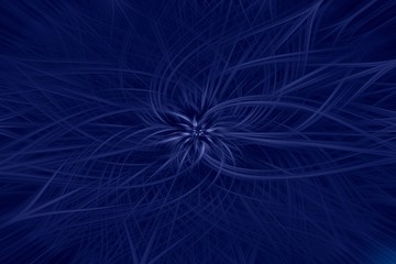 flame fractal dark background blue. space light.