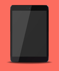 Tablet pc computer with black screen.