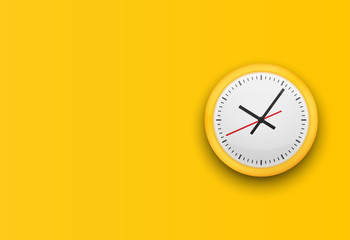 Office clock without numbers.