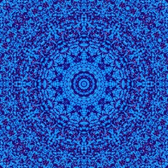 blue pattern kaleidoscope abstract background. kalamkari sky.